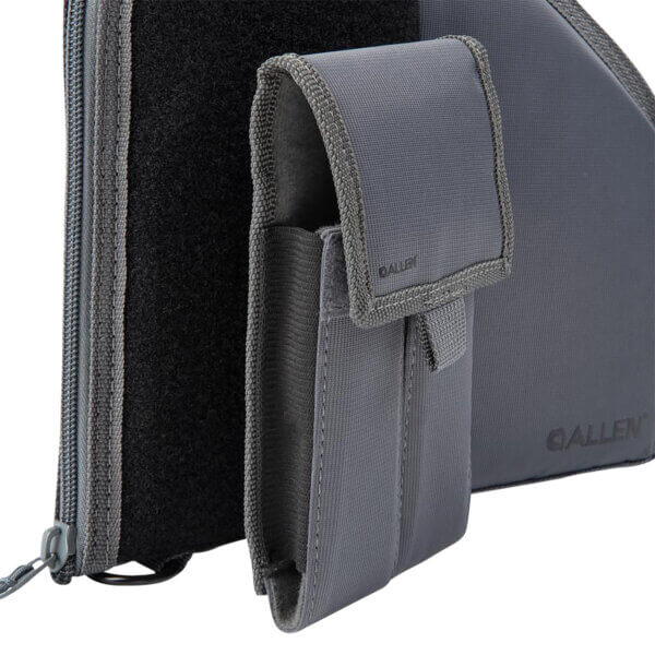 Allen 79-9 Pistol Case With Mag Pouch Fits Full-Size Charcoal Nylon