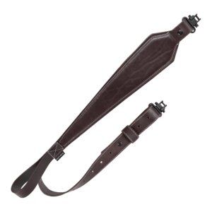 Heritage Cases 8510 Deer Deboss  Rifle Sling w/One-Piece Swivel  Brown Leather  Adjustable Length 28 to 35″  3″ Wide”