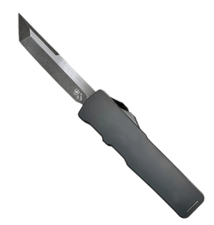 Templar Knife XLBR221 Excalibur Large 3.55″ OTF Tanto Plain Black Oxide Stonewashed Powder Coated D2 Steel Blade/5.25″ Black Aluminum/Rubber Handle Includes Pocket Clip