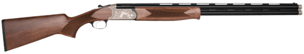 Charles Daly 930344 202A  28 Gauge 3 2rd 26″ Blued Vent Rib Barrel  Engraved White Receiver  Fixed Walnut Checkered Stock Right Hand”