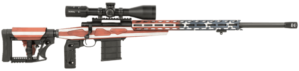 Howa HCRA73107USKMDT M1500 APC Chassis 308 Win 10+1 (3 Mags) 24″ HB American Flag Cerakote Luth-AR MBA-4 Stock with Aluminum Chassis 4-16×50 Scope Bipod & 2 Grips