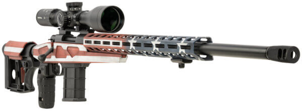 Howa HCRA73107USKMDT M1500 APC Chassis 308 Win 10+1 (3 Mags) 24″ HB American Flag Cerakote Luth-AR MBA-4 Stock with Aluminum Chassis 4-16×50 Scope Bipod & 2 Grips