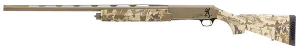 Browning 011438205 Silver Field 12 Gauge 3.5 4+1 (2.75″) 26″  FDE Barrel/Rec  AURIC Camo Synthetic Stock With Textured Gripping Surface”