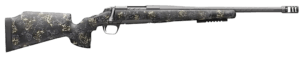 Browning 035585282 X-Bolt Pro SPR 6.5 Creedmoor 4+1 18″ Carbon Gray Cerakote Spiral Fluted/Threaded Sporter Barrel  Carbon Gray Cerakote Drilled & Tapped Steel Receiver  Fixed Black & Gray Splatter Carbon Fiber Stock
