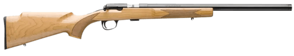 Browning 025252202 T-Bolt Target SR 22 LR 10+1 20 Matte Blued Heavy Bull Threaded Barrel  Matte Blued Drilled & Tapped Steel Receiver Gloss AAA Maple Target Style Fixed w/Raised Comb Stock”