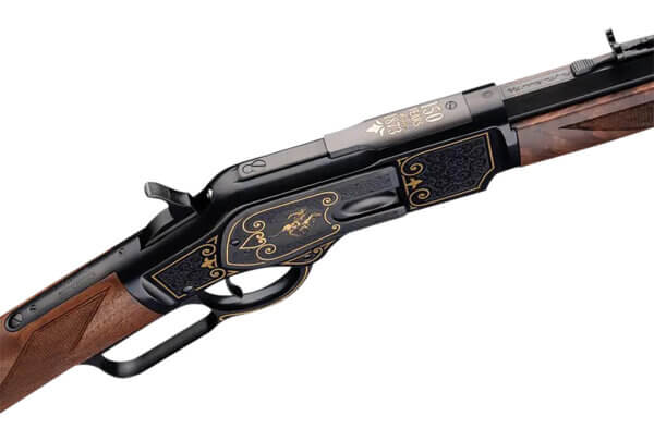 Winchester Repeating Arms 534313140 1873 150th Anniversary 44-40 Win 13+1 24″ Octagon Barrel Polished Blued Rec with Gold Engraving Black Walnut Stock