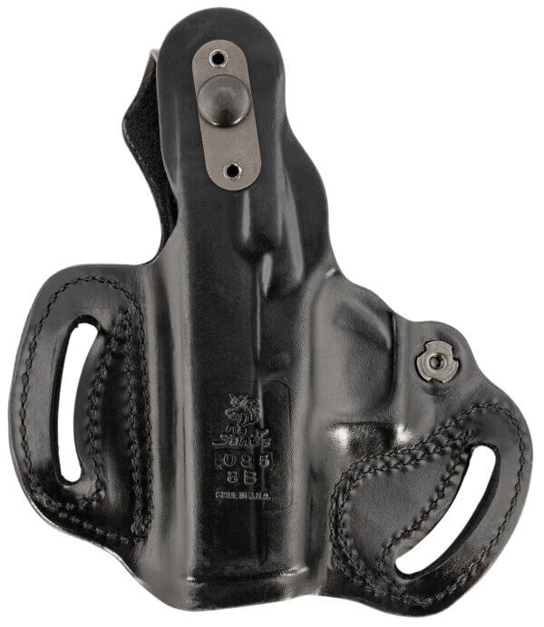DeSantis Gunhide 085BA8BZ0 Thumb Break Mini Slide OWB Black Leather Belt Slide Fits Glock 43/43x/48 Belt 1.75″ Wide Right Hand