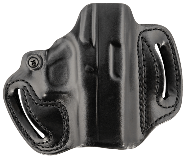 DeSantis Gunhide 086BA8BZ0 Mini Slide  OWB Black Leather Belt Slide Fits Glock 43/43x/48 Belt 1.75″ Wide Black Hand
