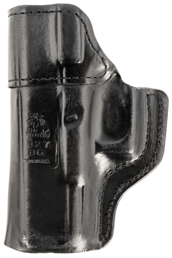 DeSantis Gunhide 127BAB6Z0 Inside Heat IWB Black Leather Belt Clip Fits Glock 19/19 Gen 5/19X/23/32/45 Right Hand