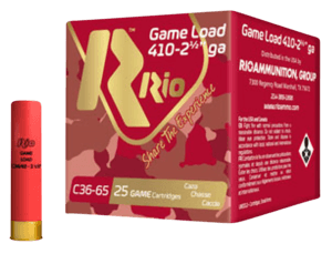 Rio Ammunition RC368 Game Load Heavy Field .410 gauge 2.50″ 1/2 oz 8 Shot 25rd Box