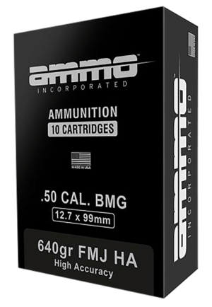 Ammo Inc 50BMG640HAA10 Signature Personal Defense 50 Cal 640 gr Full Metal Jacket (FMJ) 10rd Box