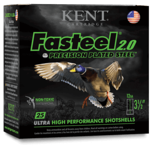 Kent Cartridge K123FSP362X4 Fasteel 2.0 Waterfowl 12 Gauge 3″ 1 1/4 oz BB Shot 25rd Box
