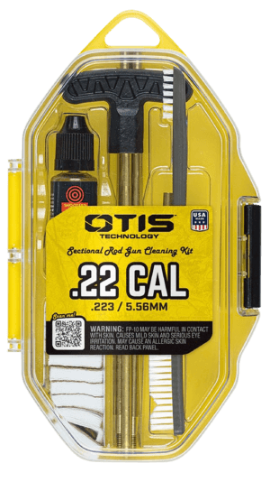 Otis FGSRS22 .22 Cal Cleaning Kit For Rifle & Pistol .22 Cal/.223 Cal/5.56mm Yellow Plastic Box Case
