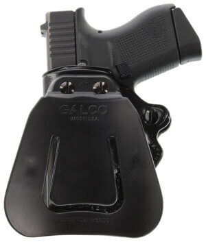 Galco SM2-800B Speed Master 2.0 OWB Black Leather Paddle Fits CZ P-10M/Glock 43/43x Right Hand