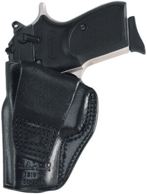 Galco SG858B Stinger  OWB Black Leather Belt Slide Fits S&W M&P .380 Shield EZ Fits 3-3.30 Barrel Right Hand”