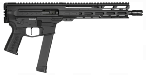 CMMG 99A806DAB Dissent MKGS 9mm Luger 33+1 10.50″ Black Picatinny Brace Adapter 5.50″ M-LOK Handguard Left Side Charging Handle Zeroed Linear Comp TriggerTech Trigger