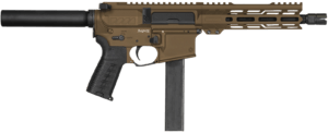 CMMG PE91A516CAB Banshee Mk9 9mm Luger 32+1 8″ Black Buffer Tube (No Brace) EML7 M-LOK Handguard Zeroed Linear Comp (Colt Mag Compatible)