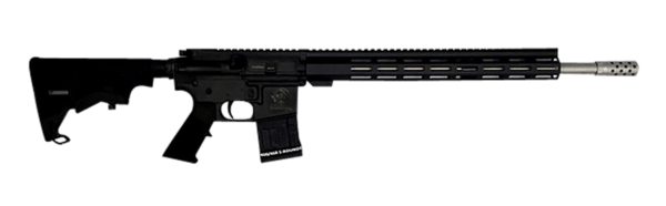 Great Lakes Firearms AR-15 450 Bushmaster 5+1 18″ Stainless Barrel Black Rec A2 Grip Carbine Stock Compensator