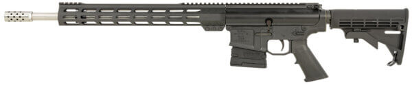 Great Lakes Firearms GL10308SSBLK AR-10 308 Win 20+1 18″ Stainless Black Rec M-Lok Handgaurd Carbine Stock A2 Grip Muzzle Brake