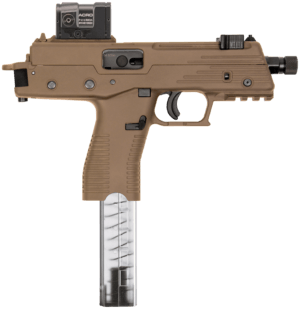 B&T Firearms BT42001USCTTB TP380  380 ACP 30+1 5 Threaded  Coyote Tan  Picatinny Rail Frame  No Brake  Iron Sights  Aimpoint Acro Included”