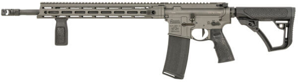 Daniel Defense 0212810739047 DDM4 V7 Pro 5.56x45mm NATO 18″ 30+1 Cobalt Rec Black OEM Overmolded Stock & Grip Geissele Trigger