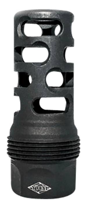 Yankee Hill 4405MB28 sRx Q.D. Muzzle Brake Long Black Phosphate Steel with 1/2-28 tpi  9mm  2.30″ OAL & 9.375″ Diameter for sRx Adapters”