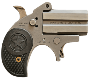 Bond Arms BAHB Honey B 9mm Luger 2rd Shot 3″ Matte Stainless Steel Frame Black Extended B6 Resin Grips