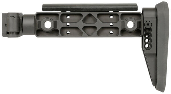 Midwest Industries MIALPHAFBSF Alpha Fixed Beam Black Synthetic Side Folding Stock with Adjustable Cheekrest Compatible w/ 1913 Picatinny Rail Adapter