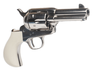Cimarron CA346DOC Doc Holliday Thunderer Combo 45 Colt (LC) 6 Shot 3.50″ Nickel Barrel Cylinder & Frame White Birds Head Grips w/”Doc Holliday” Engraved In The Backstrap