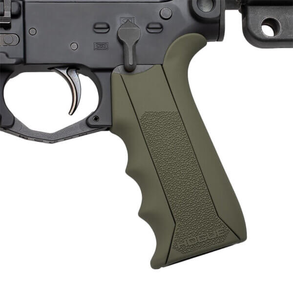 Hogue 13041 Modular Overmolded OD Green Rubber Pistol Grip with Finger Grooves Fits AR-15/M16