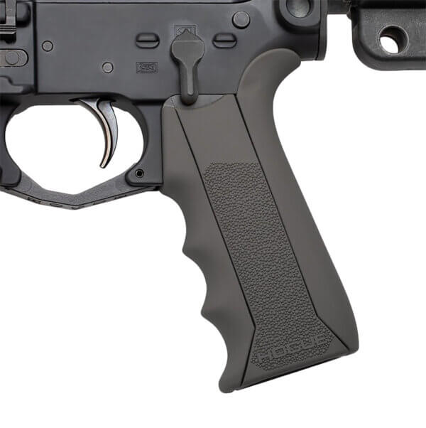 Hogue 13042 Modular Overmolded Gray Rubber Pistol Grip with Finger Grooves Fits AR-15/M16