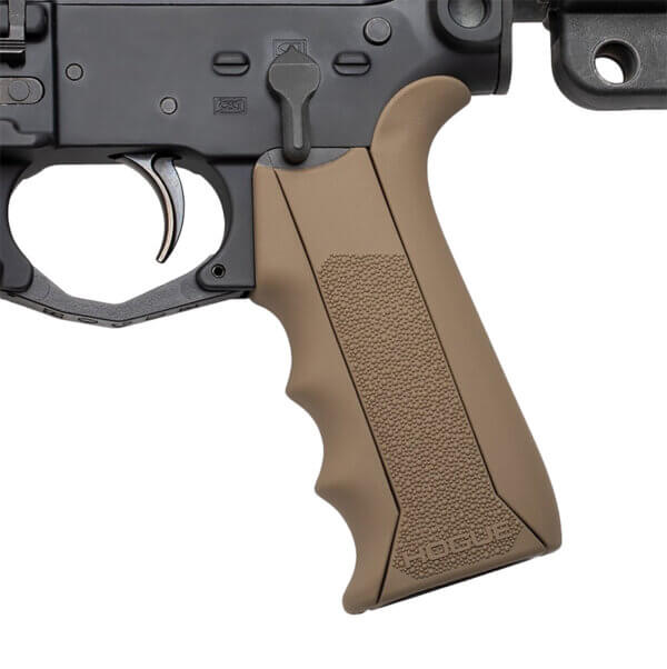 Hogue 13043 Modular Overmolded Flat Dark Earth Rubber Pistol Grip with Finger Grooves Fits AR-15/M16