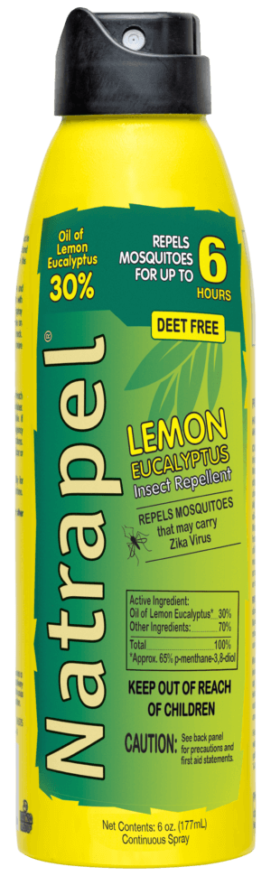 Natrapel 00066865 Lemon Eucalyptus 6 oz Aerosol Repels Ticks Effective Up to 6 hrs