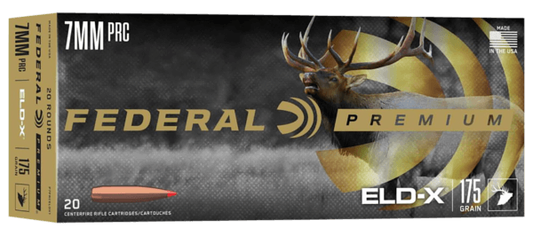 Federal P7PRCELDX1 ELD-X 7mm PRC 175 gr Extremely Low Drag-eXpanding (ELD-X) 20rd Box
