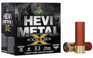 HEVI-Shot HS38122 HEVI-Metal Extreme 12 Gauge 3 1 1/4 oz Steel Tungsten 4/1 Shot 25rd Box