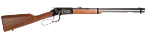 Rossi RL22W201WDEN19 Rio Bravo Lever Action 22 WMR 12+1 20″ Round Barrel Polished Black Rec with July 4 Eagle Engraving German Beechwood Stock