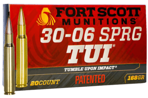 Fort Scott Munitions 308175SCV2 Tumble Upon Impact (TUI) Rifle 308 Win 175 gr Solid Copper Spun (SCS) 20rd Box
