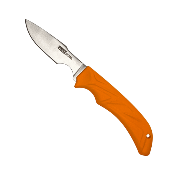 AccuSharp 731C Caping Fixed Caping 3.50″ Stainless Steel Blade/Blaze Orange Ergonomic Anti-Slip Handle