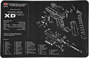 TekMat TEKR36AR15 AR-15 Cleaning Mat Black/White Rubber 36″ Long AR-15 Parts Diagram