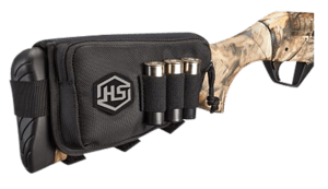 Hunters Specialties 01620 Buttstock Shell Holder With Pouch Holds 5 Cartridges Black Polyester