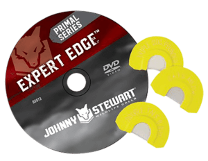Johnny Stewart Wildlife Calls JSDIA4 Expert Edge Combo Pack 3 Diaphragm Calls Attracts Predator Species Yellow Includes DVD