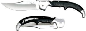 Cold Steel CS62MGC Espada XL 7.50″ Folding Clip Point Plain AUS-10A SS Blade/9.25″ Black w/Polished Bolsters G10 Handle Includes Belt Clip