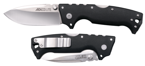 Cold Steel CSFLAD10 AD-10 3.5″ Folding Drop Point Plain Stonewashed S35VN SS Blade/Black GFN Handle Includes Belt Clip
