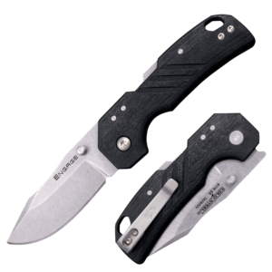 Cold Steel CSFL25DPLCZ Engage 2.50″ Folding Clip Point Plain Satin 4116 SS Blade/4.11″ Black GFN Handle Includes Belt Clip