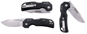 Cold Steel CSFL25DPLCZ Engage 2.50″ Folding Clip Point Plain Satin 4116 SS Blade/4.11″ Black GFN Handle Includes Belt Clip