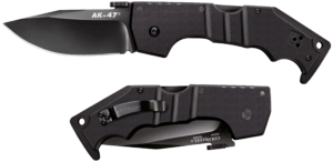 Cold Steel CSFLC3T10A Verdict 3″ Folding Tanto Plain Black Matte AUS-10A SS Blade/Black G10 Handle Includes Belt Clip