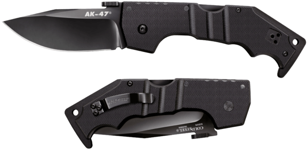 Cold Steel CS58M AK  3.50″ Folding Clip Point Plain Black Matte S35VN SS Blade/5.50″ Black G10 Handle Includes Belt Clip