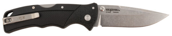 Cold Steel CSFLC3SPSSZ Verdict 3″ Folding Clip Point Plain Stonewashed 4116 SS Blade/Black GFN Handle Includes Belt Clip