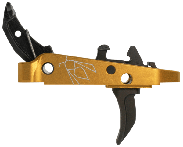 CMC Triggers 47507 Drop-In Yella Jacket Combat Trigger Group 2.0 Single-Stage Curve with 3.50 lbs Draw Weight Black with Yellow Housing Fits AK-47