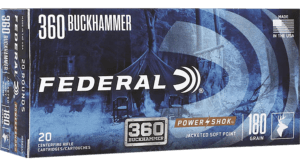 Federal 360BHBS Federal Premium Buckhammer 360 Buckhammer 200 gr Jacketed Soft Point (JSP) 20rd Box